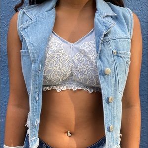 Light Wash Denim Vest